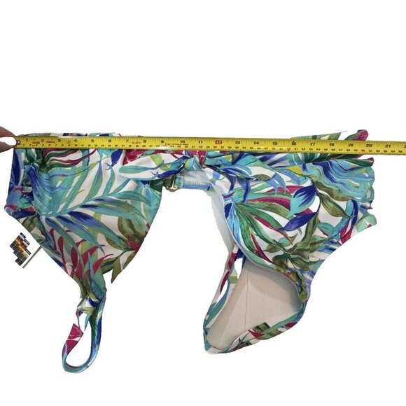 TIME & TRU Tropical Print Swimsuit Bikini Top Women 3X (24W-26W)‎ Adjustable NEW - Picture 14 of 15